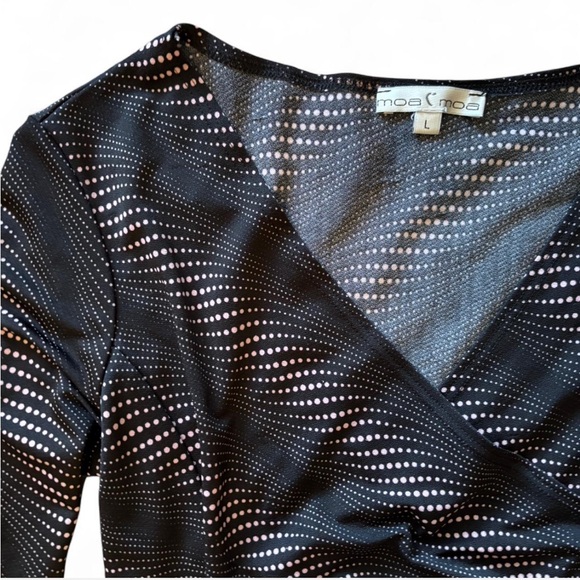 y2k Moa Moa black and pink long sleeve top - Picture 2 of 5